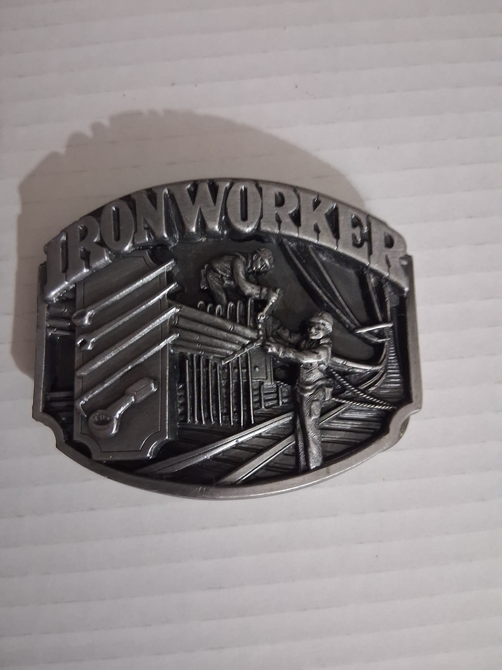 VTG 1990 Siskiyou Belt Buckle Co Iron Workers Union USA Made